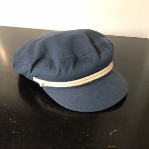 Brixton Blue Cotton Fisherman Sailor Cap Size M